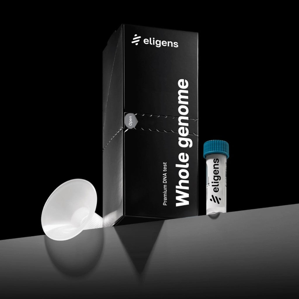 Eligens Whole Genome test box and saliva collection kit
