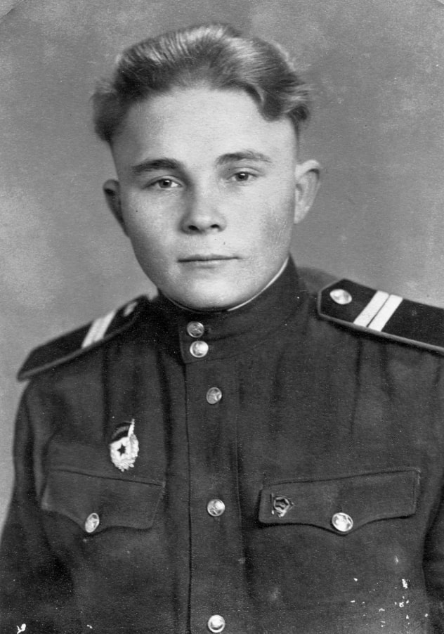 Young soldier in a military uniform, evoking family legacy