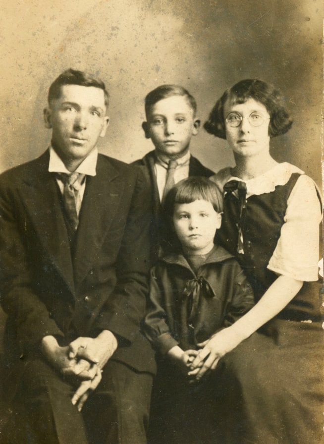 Family portrait highlighting generational heritage